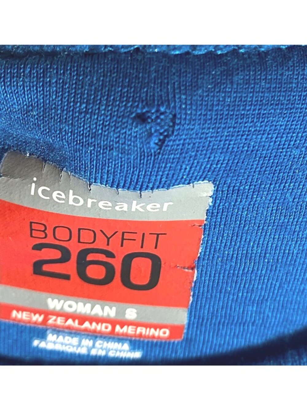 Icebreaker Bodyfit 260 Merino Wool Teal Blue Long Sleeve Base Layer Top S - Picture 5 of 8